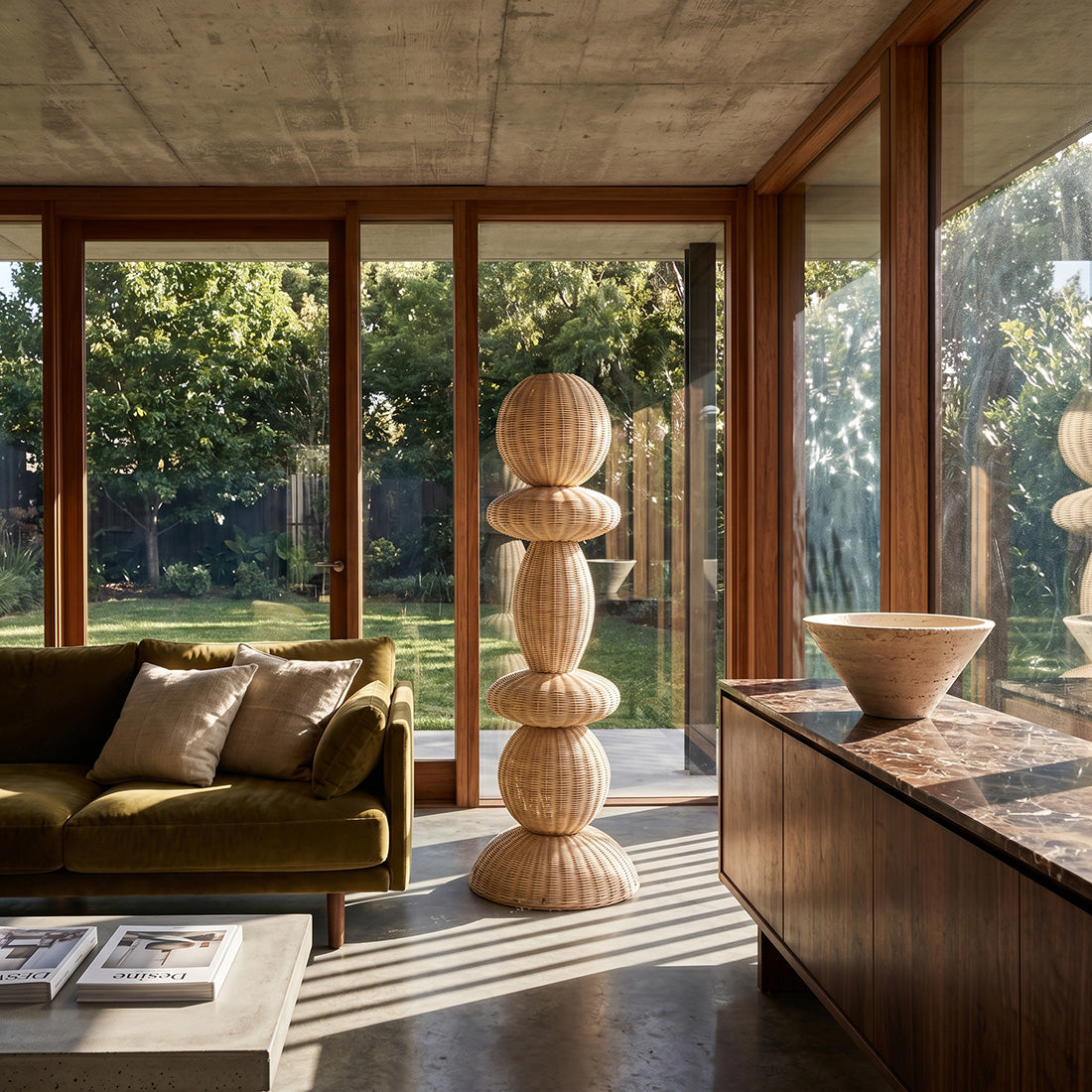 Tao rattan gulvlampe - 140 cm