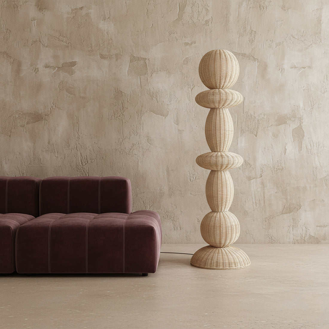 Tao rattan gulvlampe - 175 cm