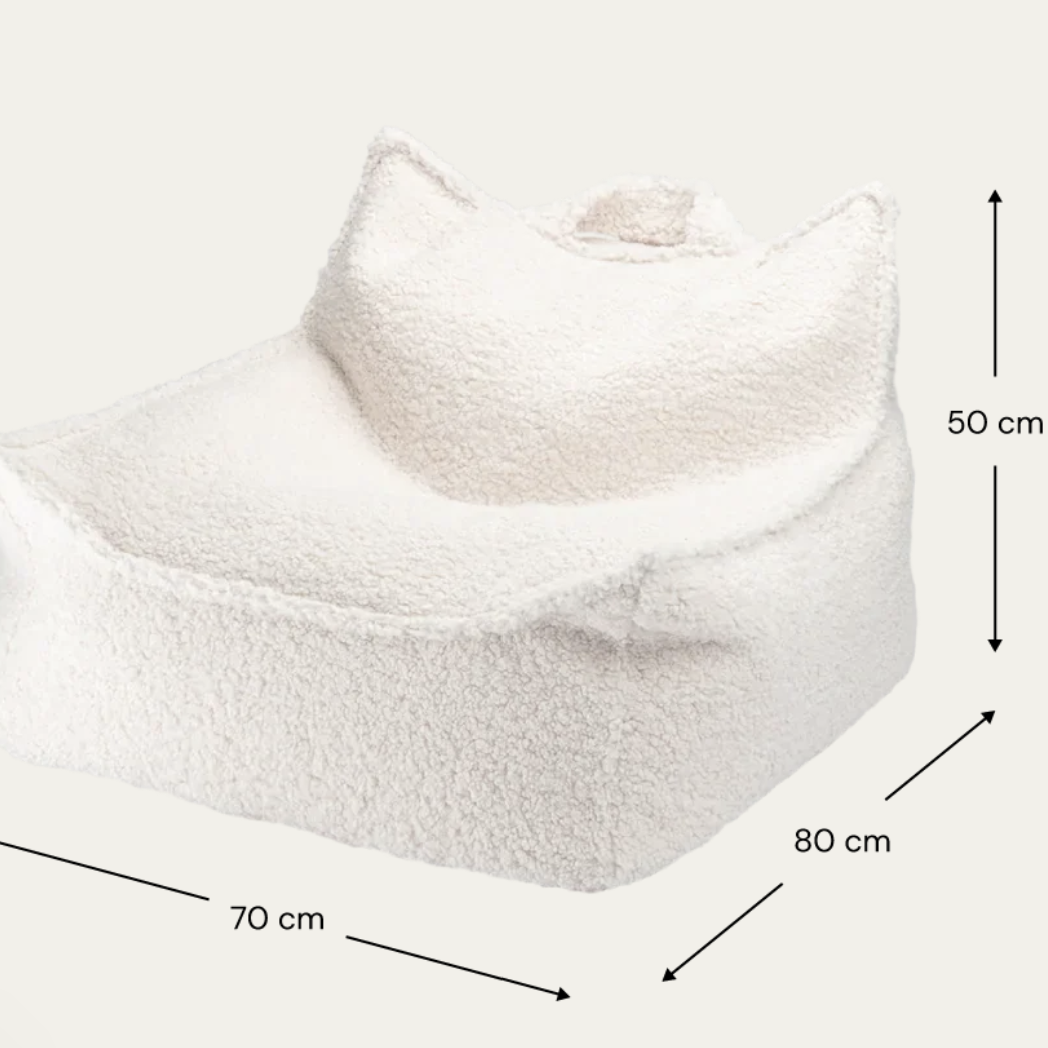 Cream White Bean Bag Chair