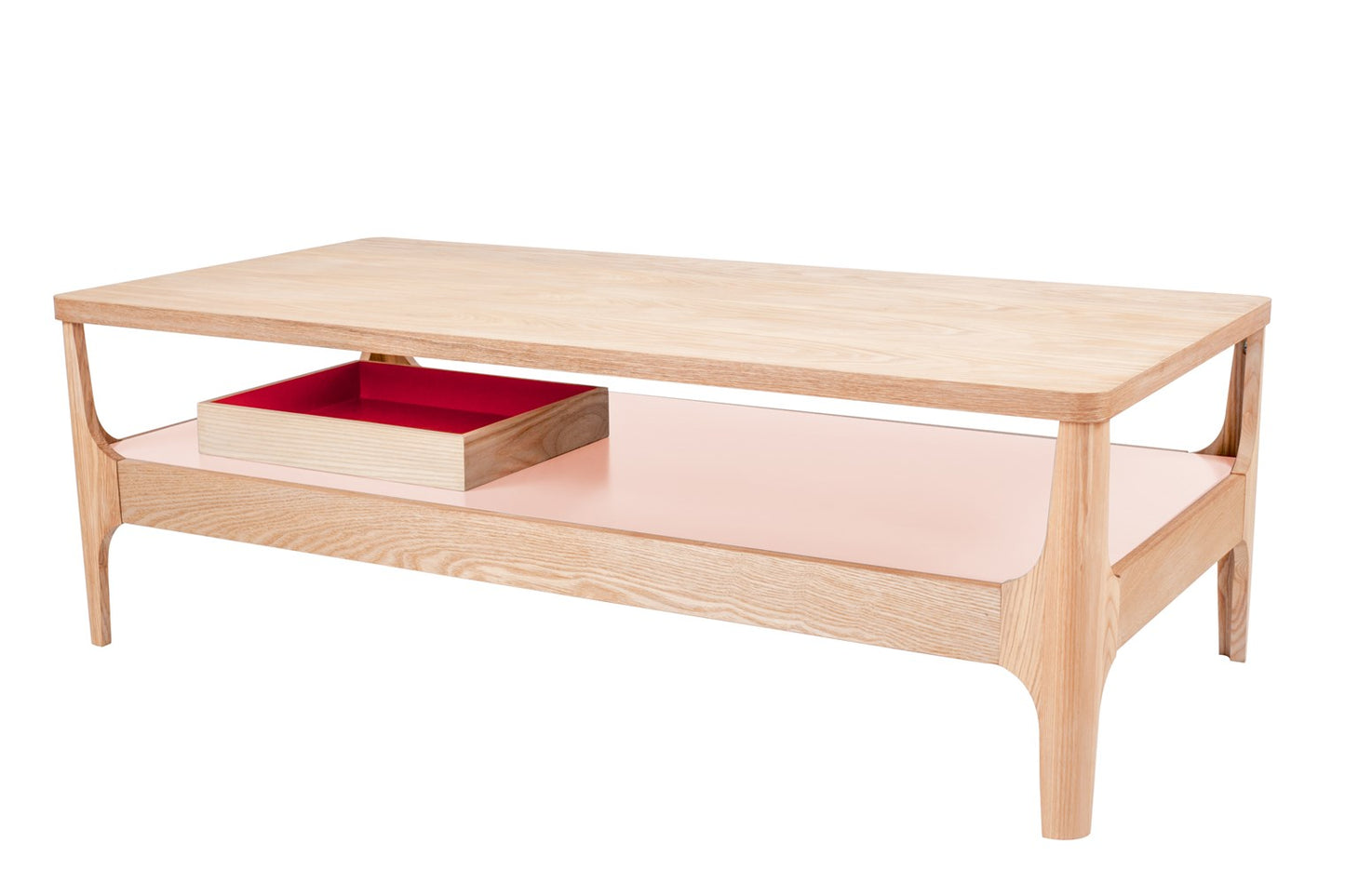 Kaffebord Avery III - Ask / Lyserød - Nordic Unique