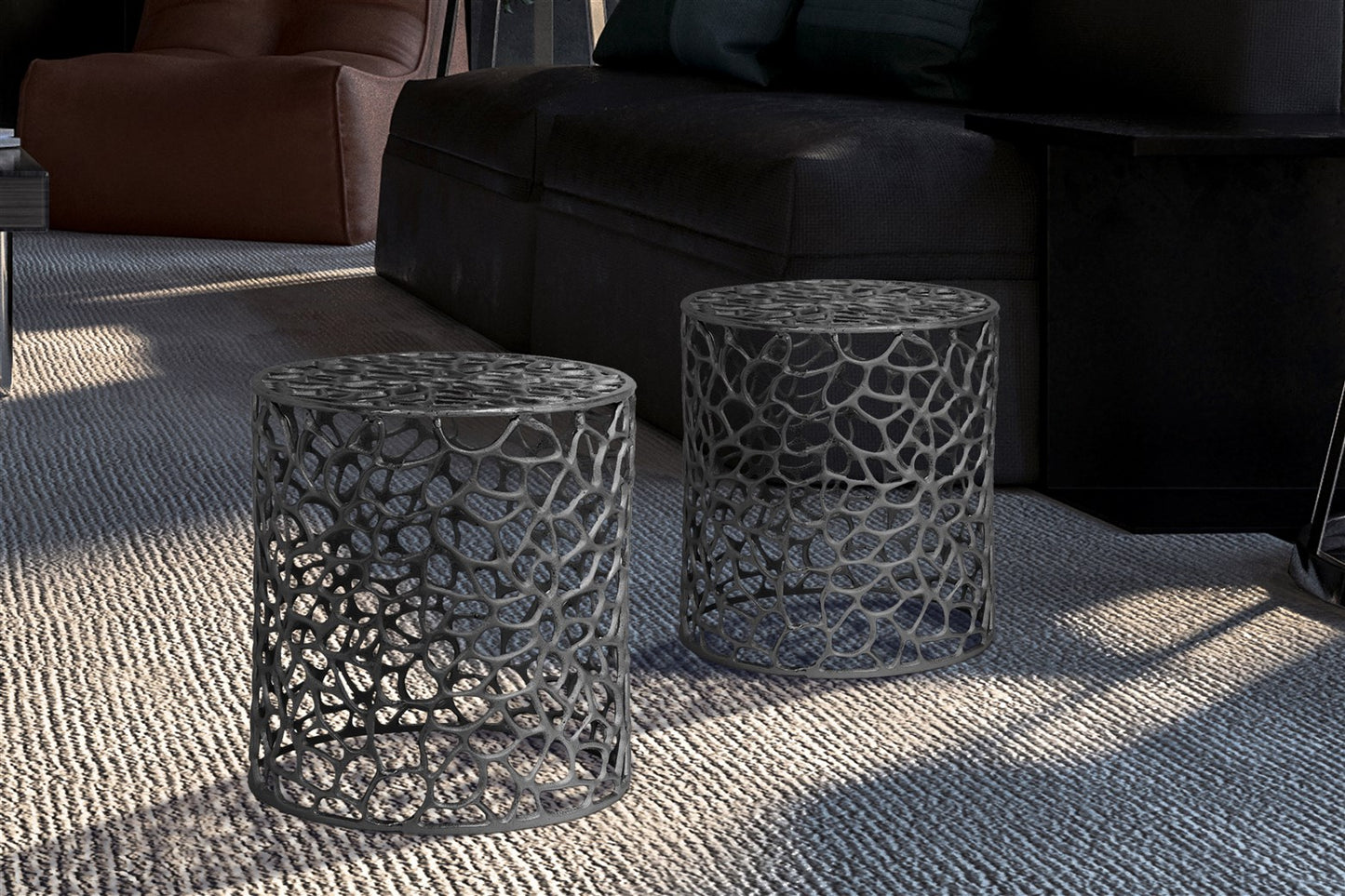 Sofabord Delta 200 – 2 stk sæt – Sort - Nordic Unique