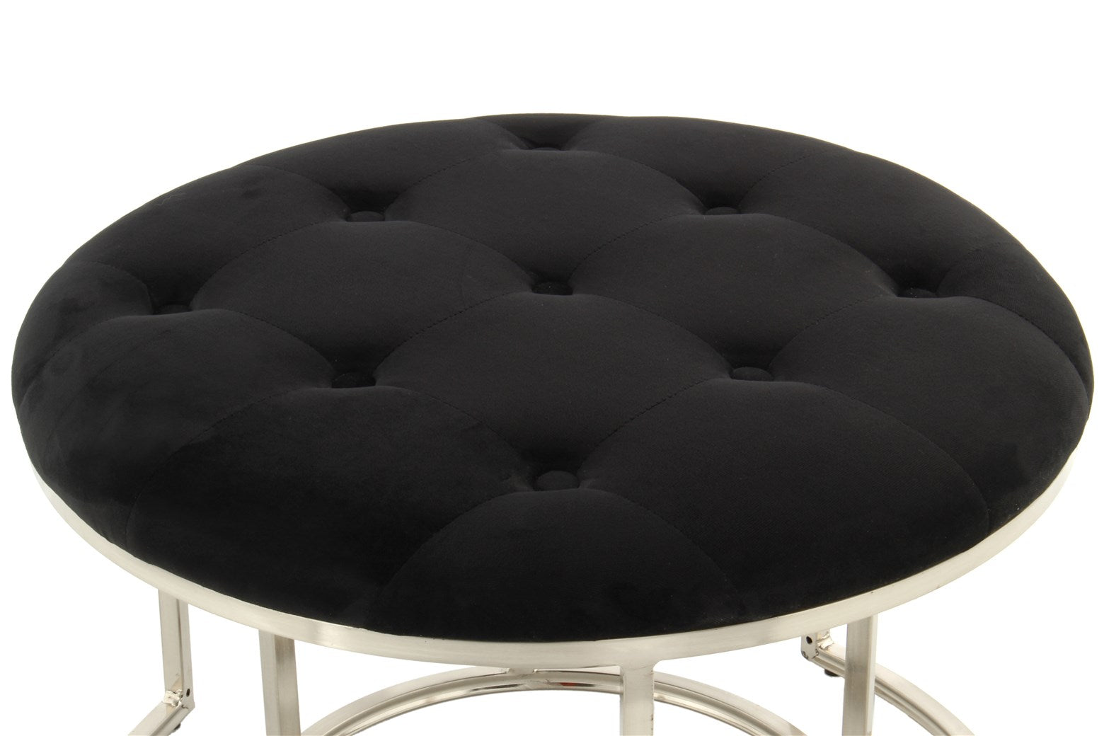 Puf Myla 100 2 stk - Sort / Sølv - Nordic Unique