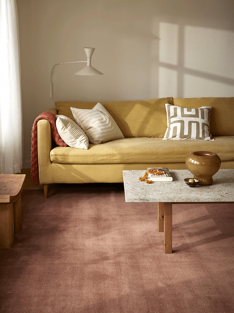 Tæppe Solid 250x350cm - Koraller - Nordic Unique