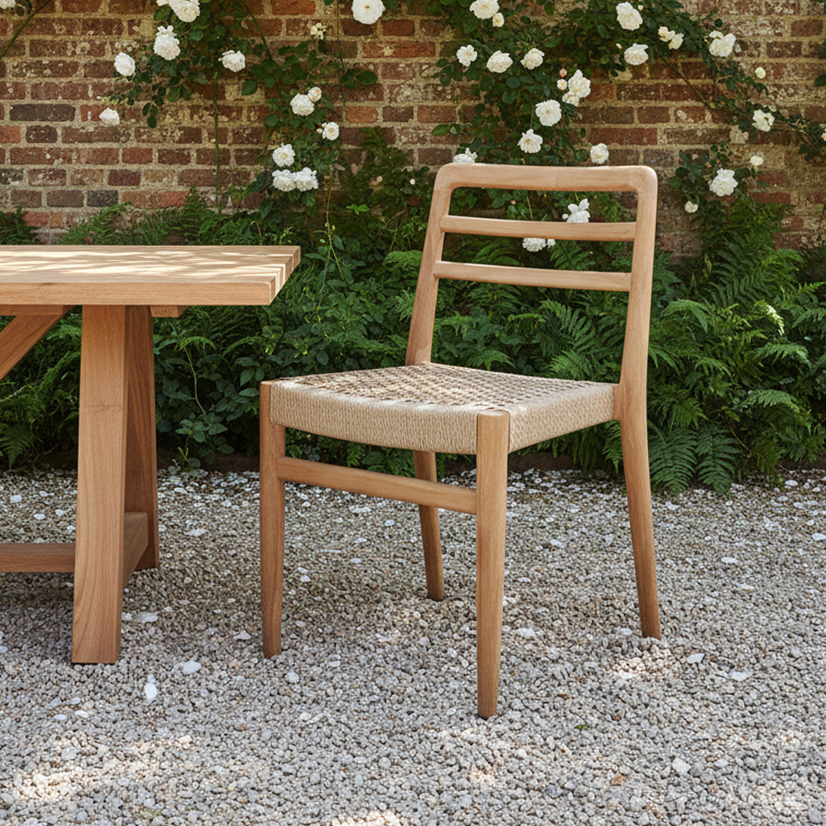 Verano teak havestol med armlæn - natur (sæt af 2)