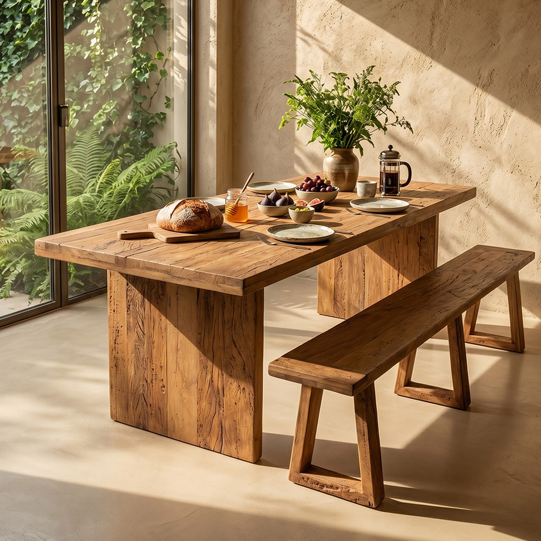 Farmwood Waterfall spisebord - FSC-genbrugt træ - 240 cm