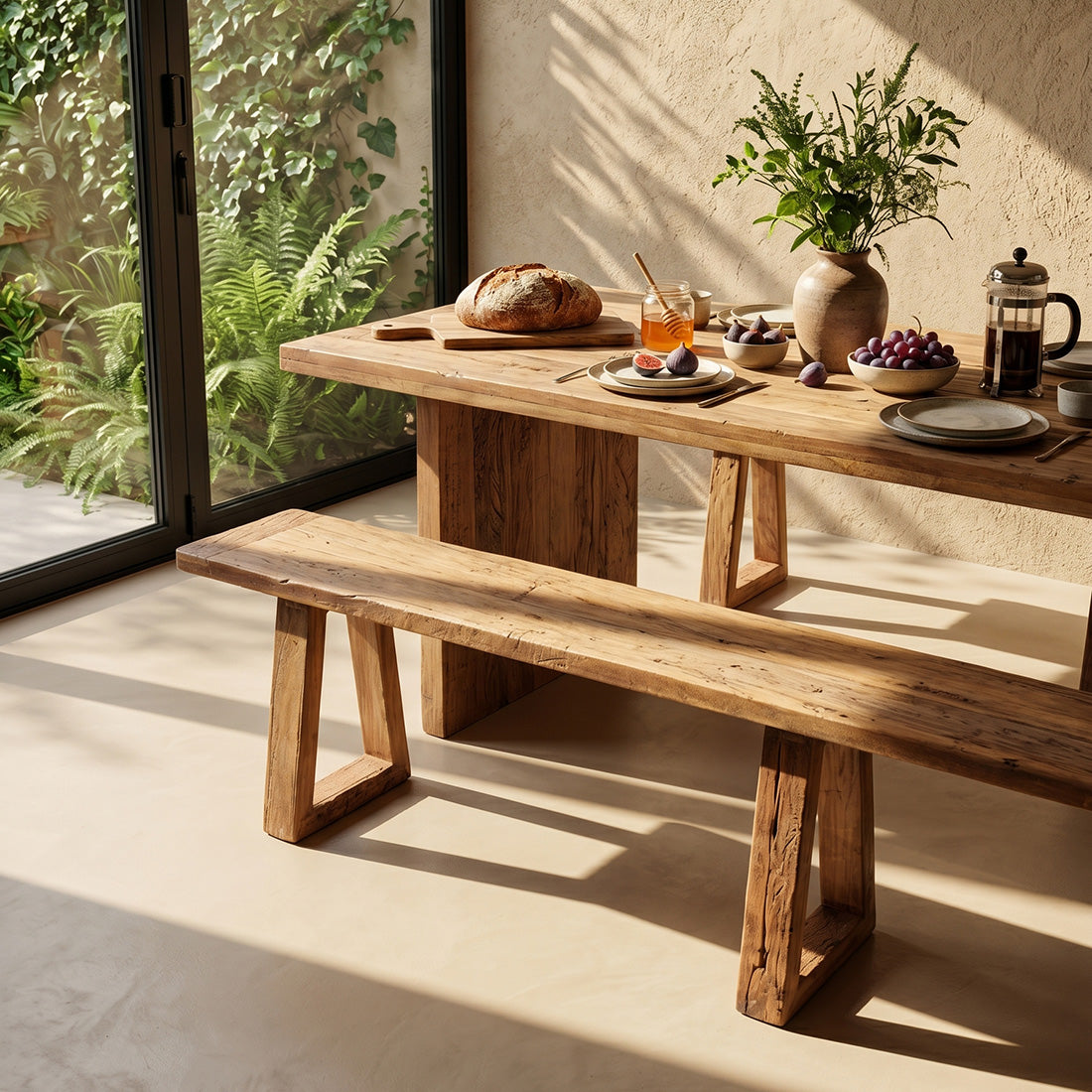 Farmwood Waterfall spisebord - FSC-genbrugt træ - 240 cm