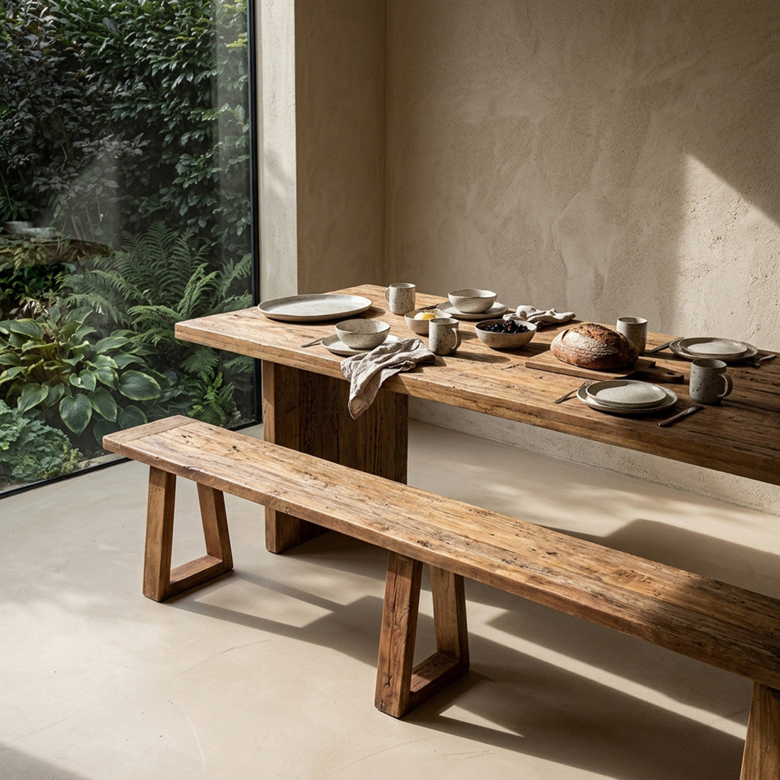 Farmwood Waterfall spisebord - FSC-genbrugt træ - 240 cm