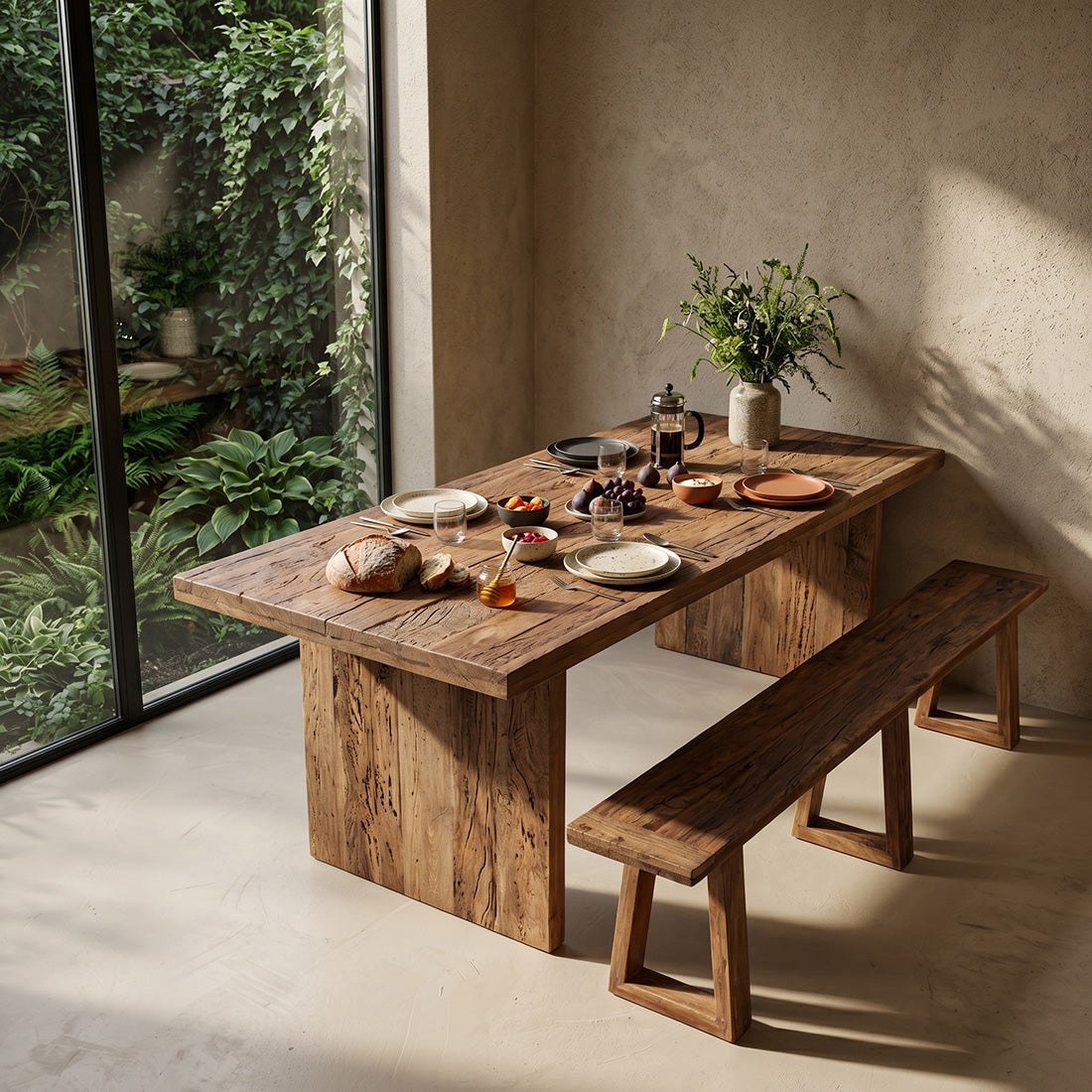 Farmwood Waterfall spisebord - FSC-genbrugt træ - 240 cm