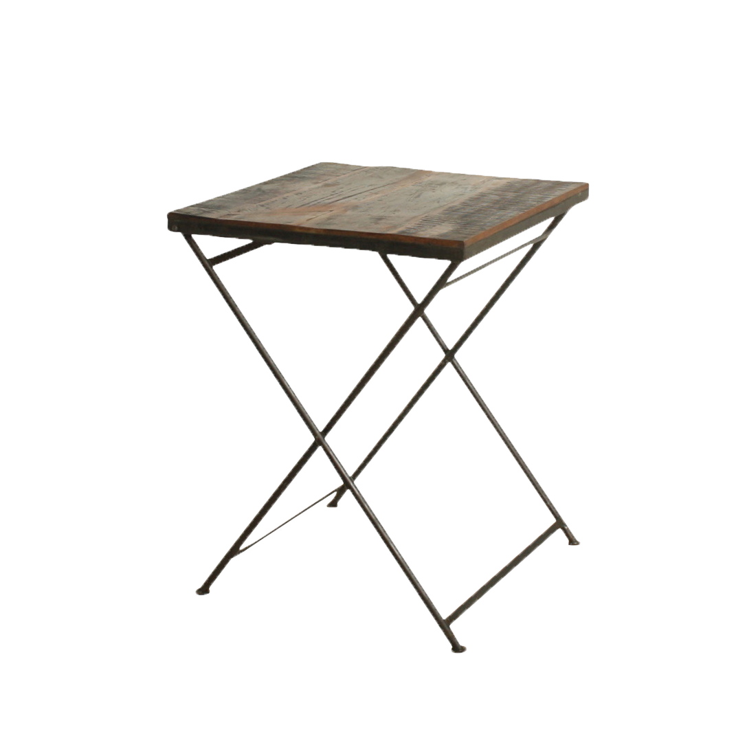 Factory sammenklappeligt bord - FSC-genbrugt træ - 60x60x76 cm