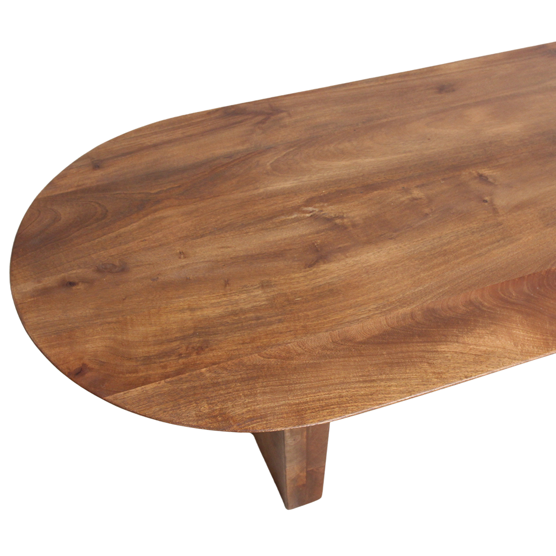 Bullnose sofabord i mangotræ - 140x60x35 cm
