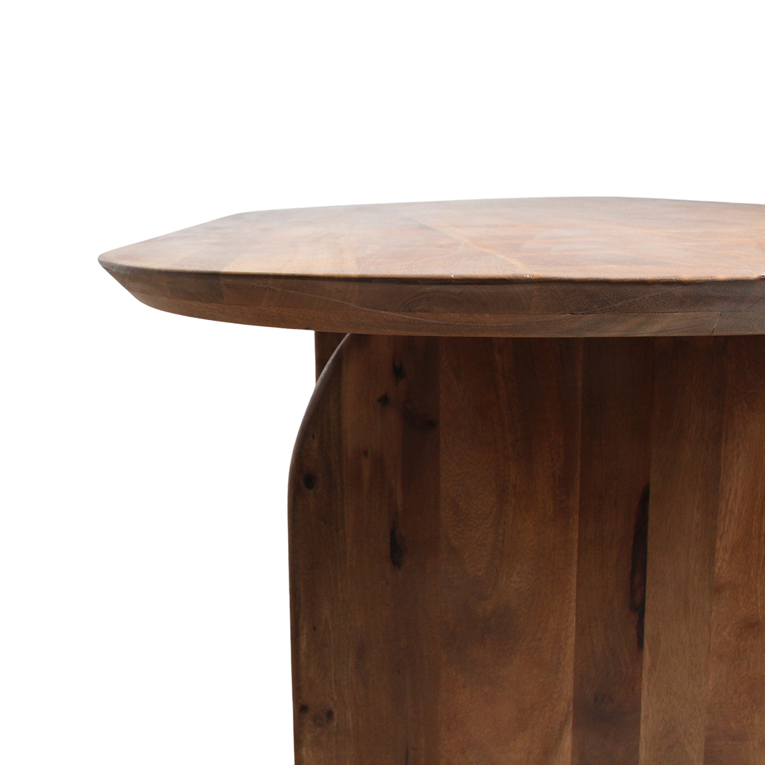 Spisebord med rundet forkant - brun - 240 - lukket stel