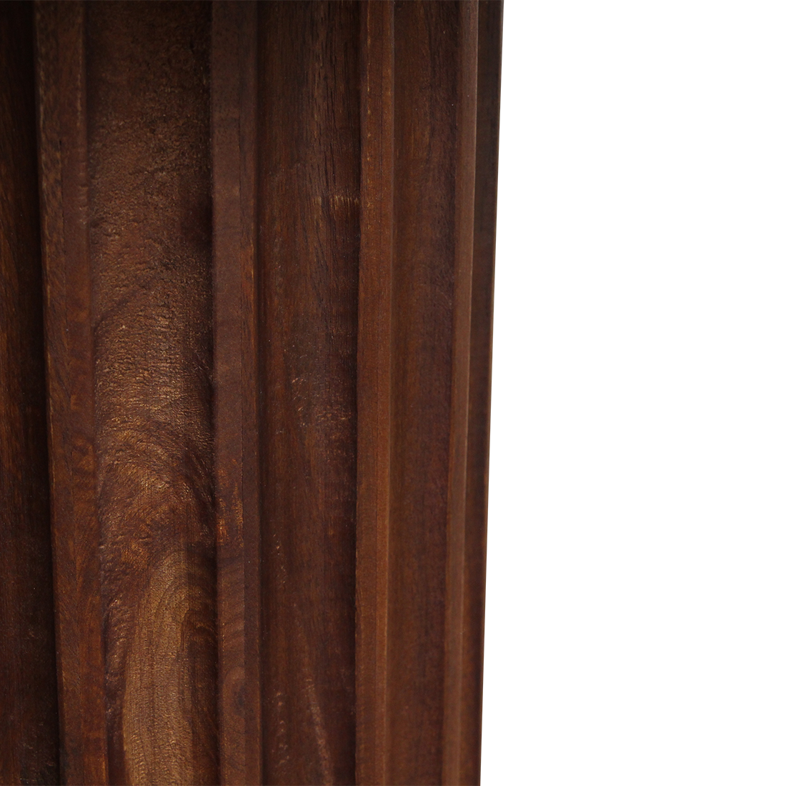 Bullnose sidebord, omvendt brun, Ø 50 cm