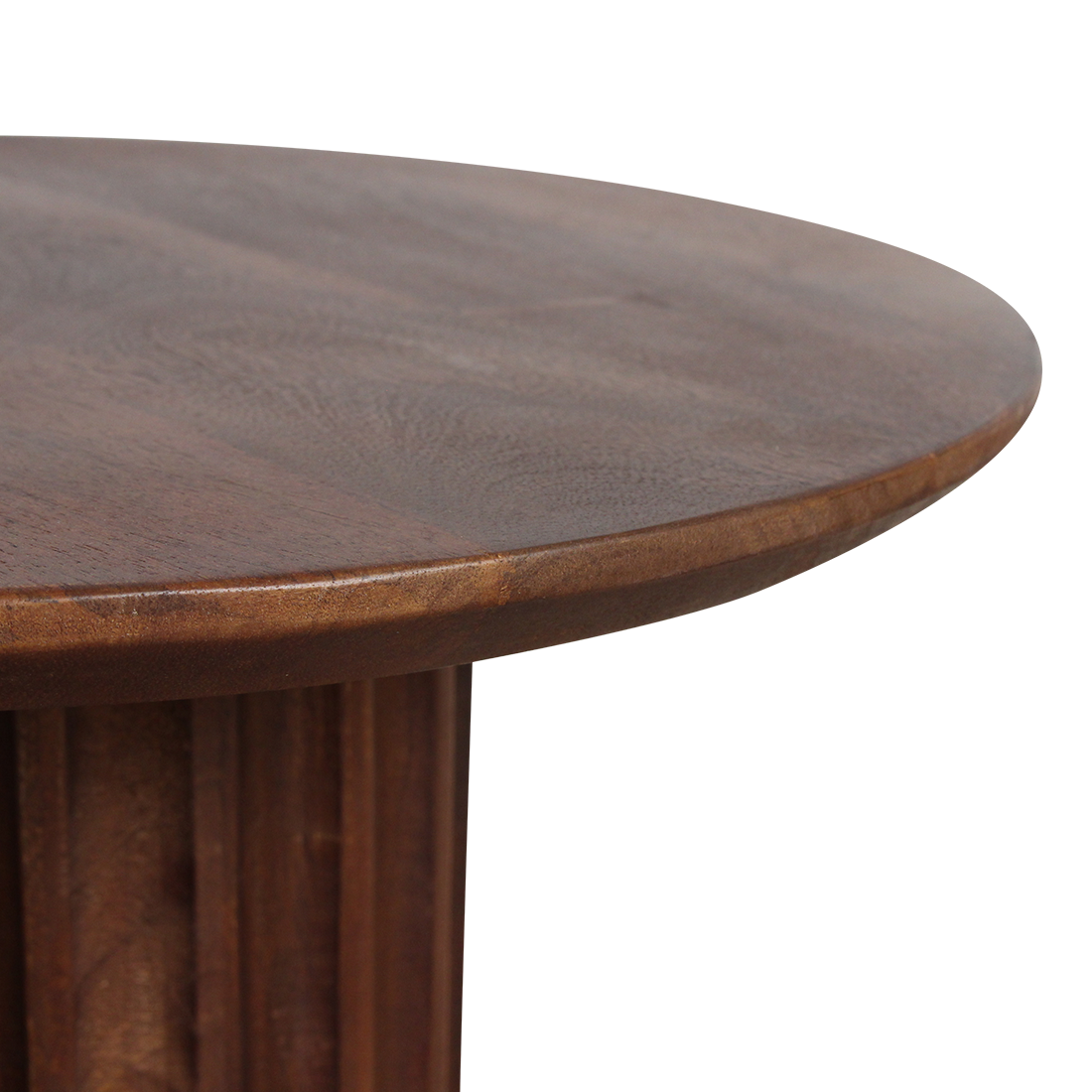 Bullnose sidebord, omvendt brun, Ø 50 cm