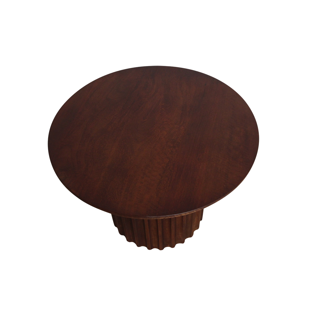 Bullnose sidebord omvendt brun Ø 55 cm