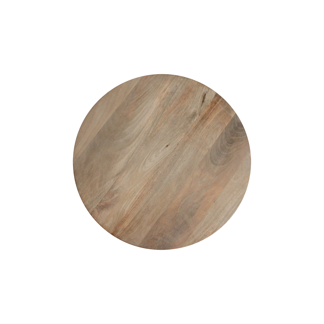 Bullnose sidebord, reverseret naturel, Ø 55 cm