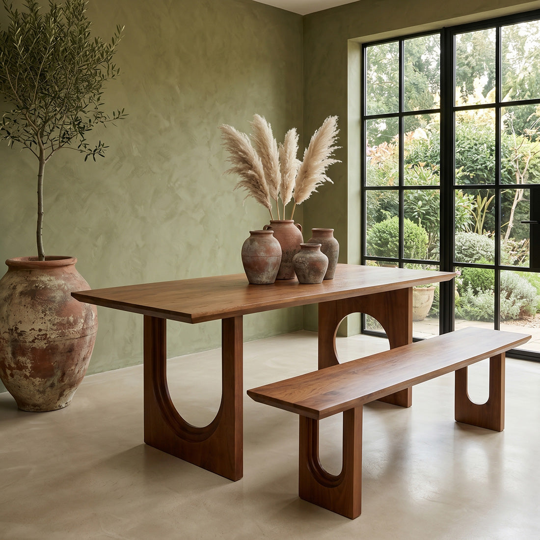 Bullnose Chamfered Mix mangotræs spisebord - 180 cm