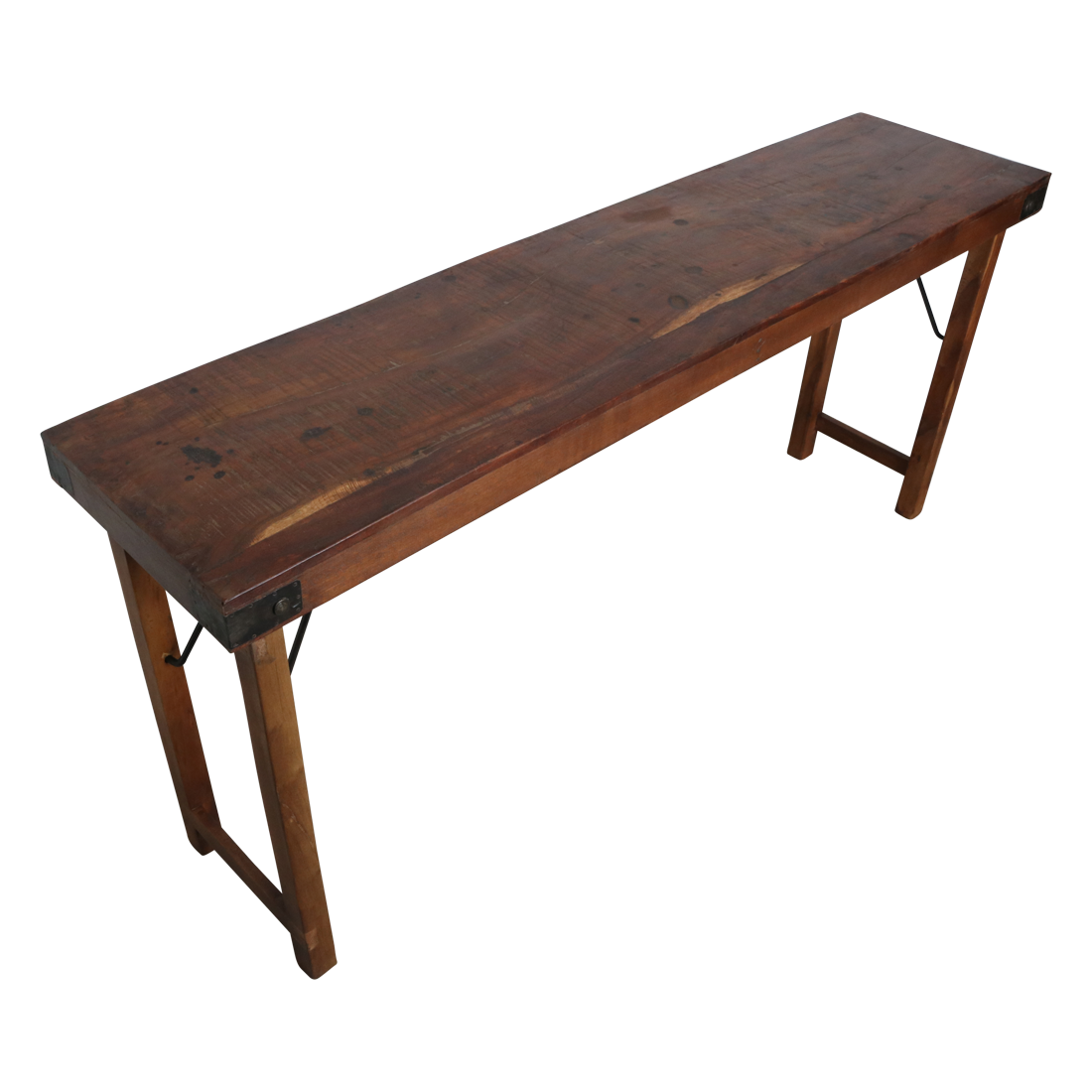 Sammenklappeligt brunt konsolbord - 165x40x76 cm