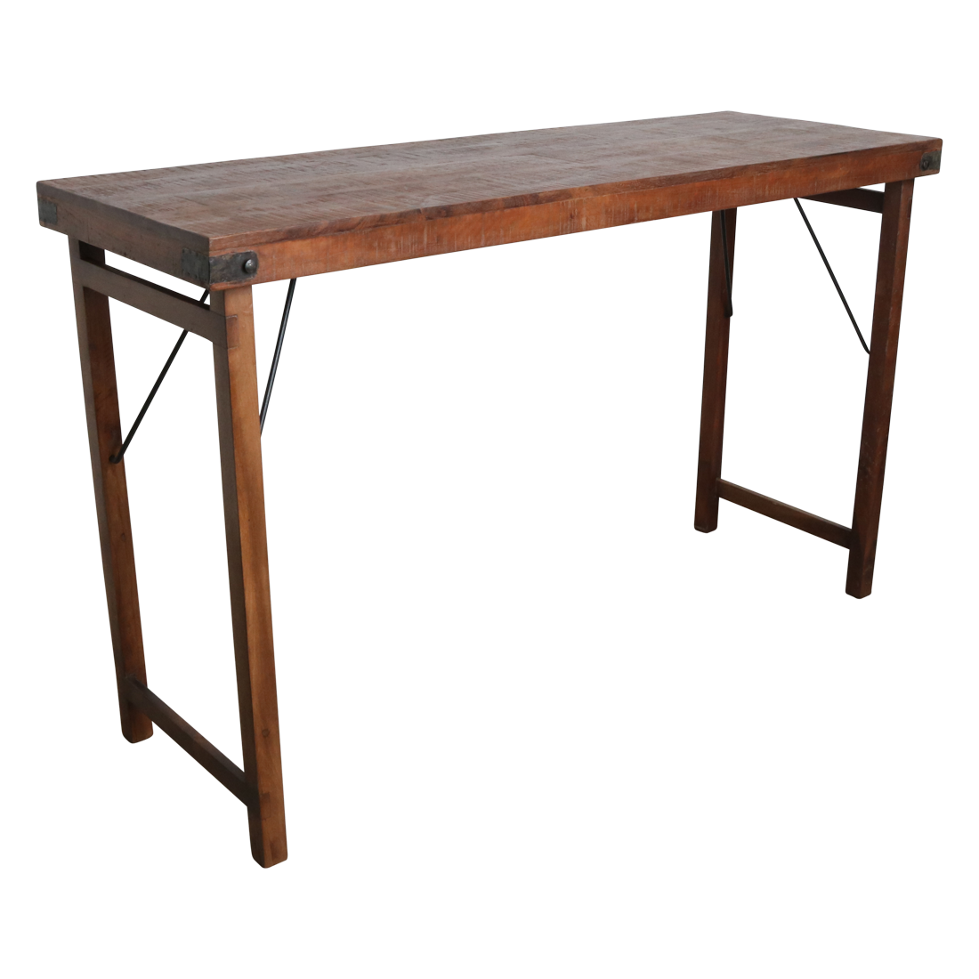 Sammenklappeligt barbord, brunt - 170x60x107 cm