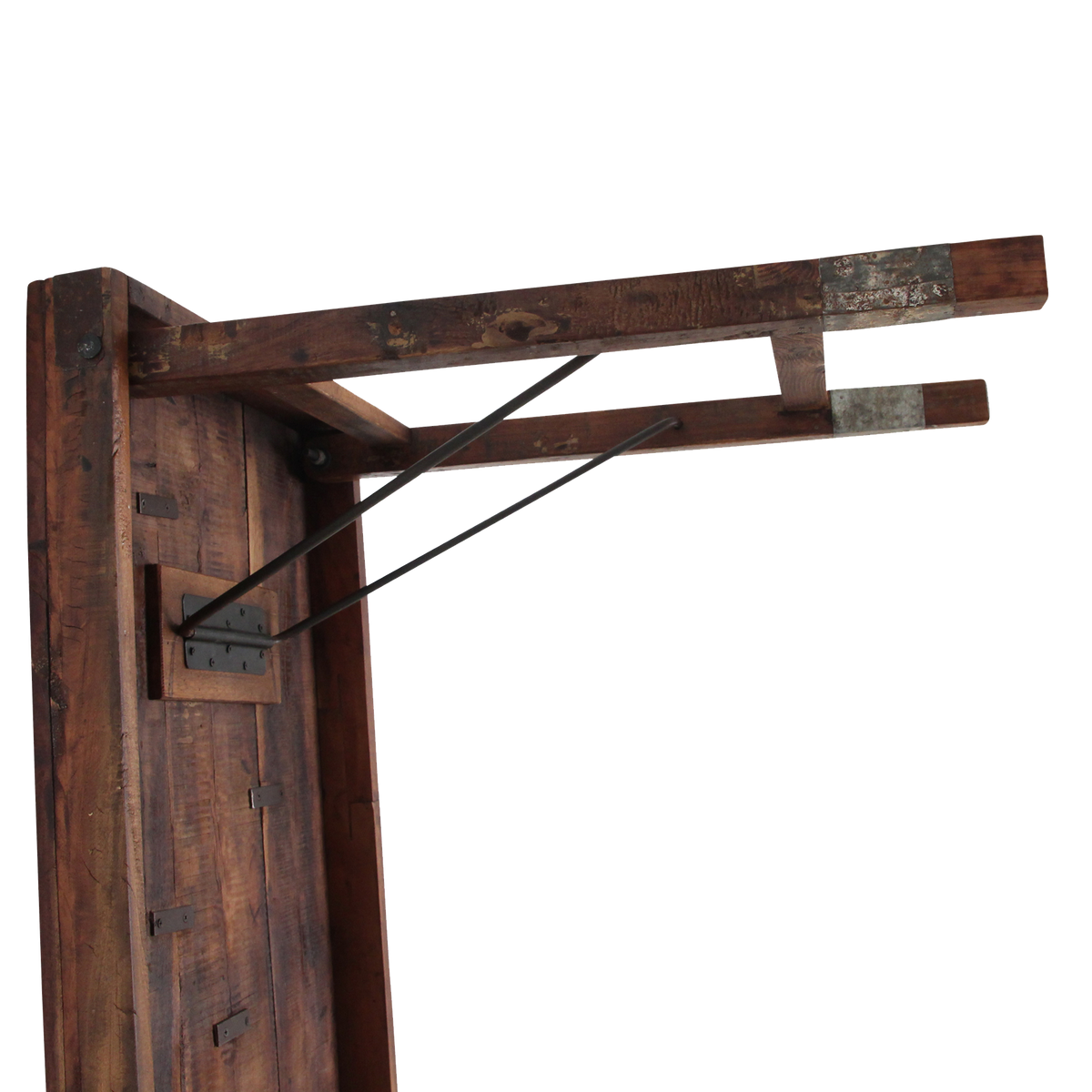 Sammenklappeligt vintage spisebord - Genbrugstræ - 173x60x76 cm