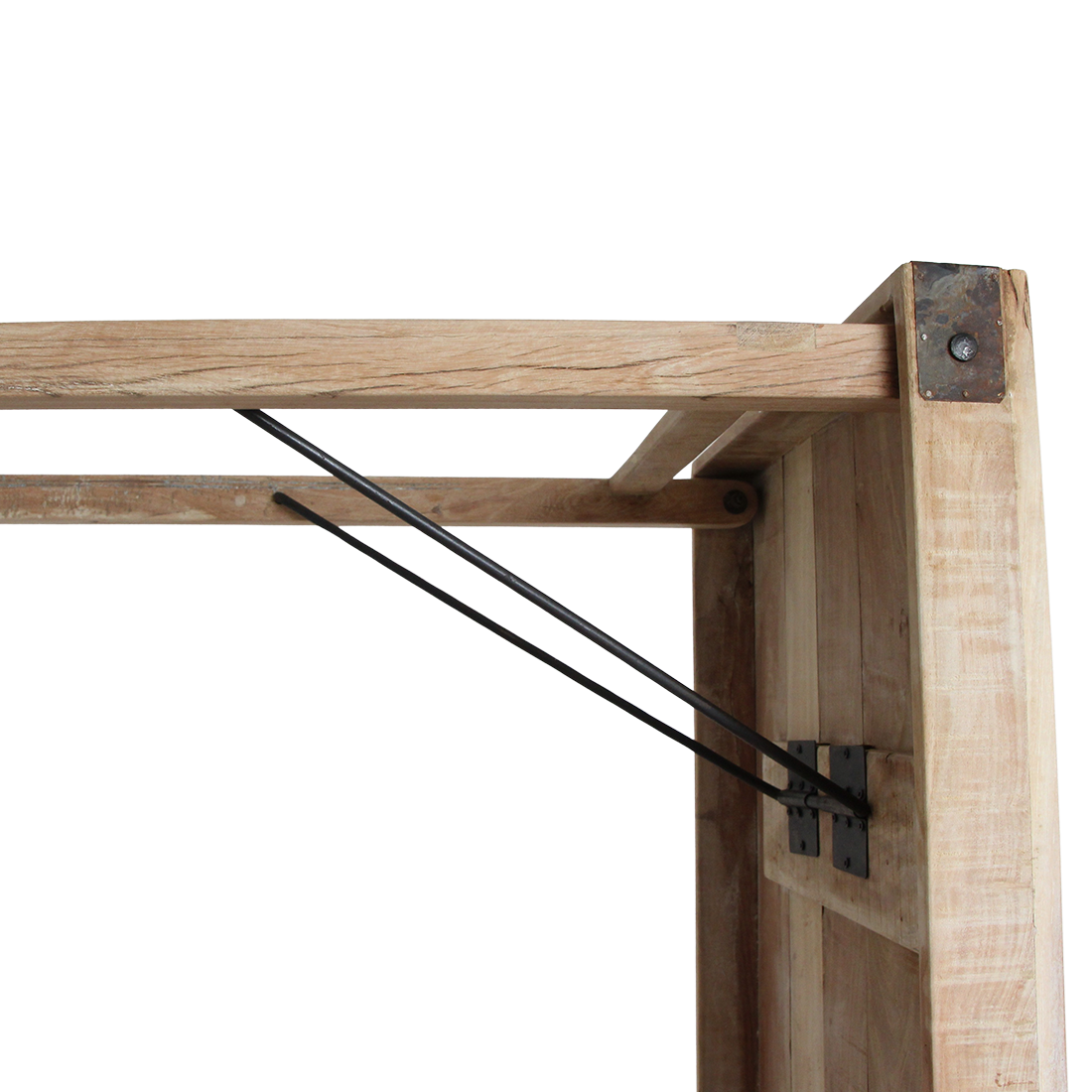 Kalkvasket foldbart barbord - 170x60x107 cm