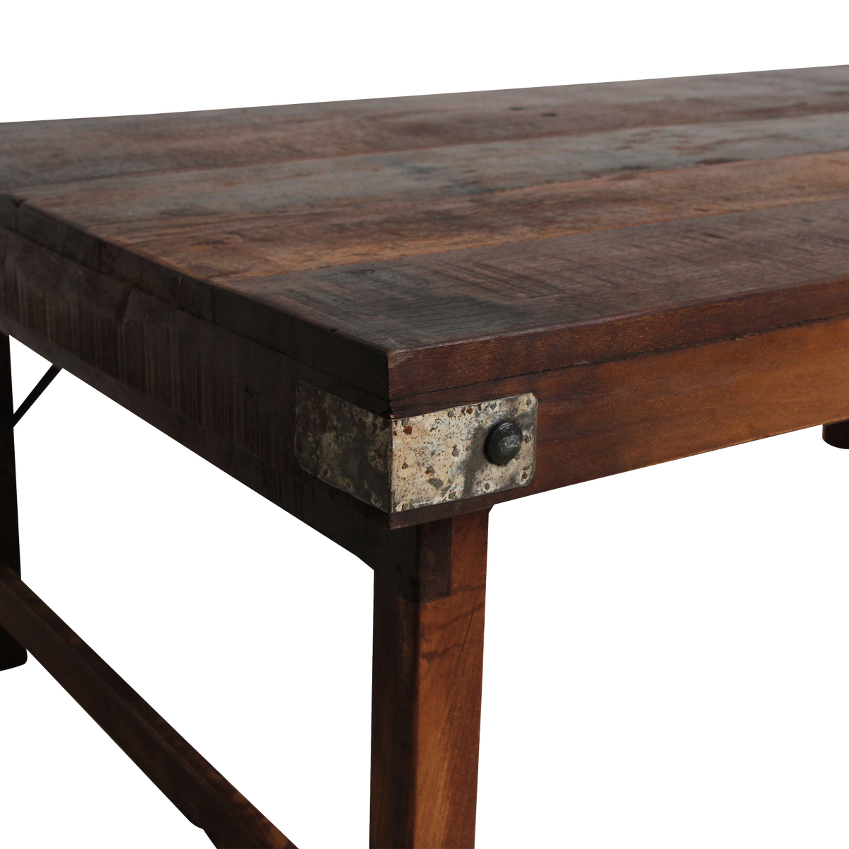 Brunt sammenklappeligt sofabord - 120x75x45 cm
