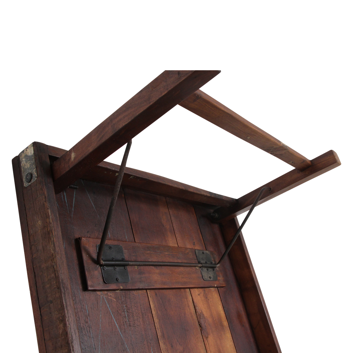 Brunt sammenklappeligt sofabord - 120x75x45 cm