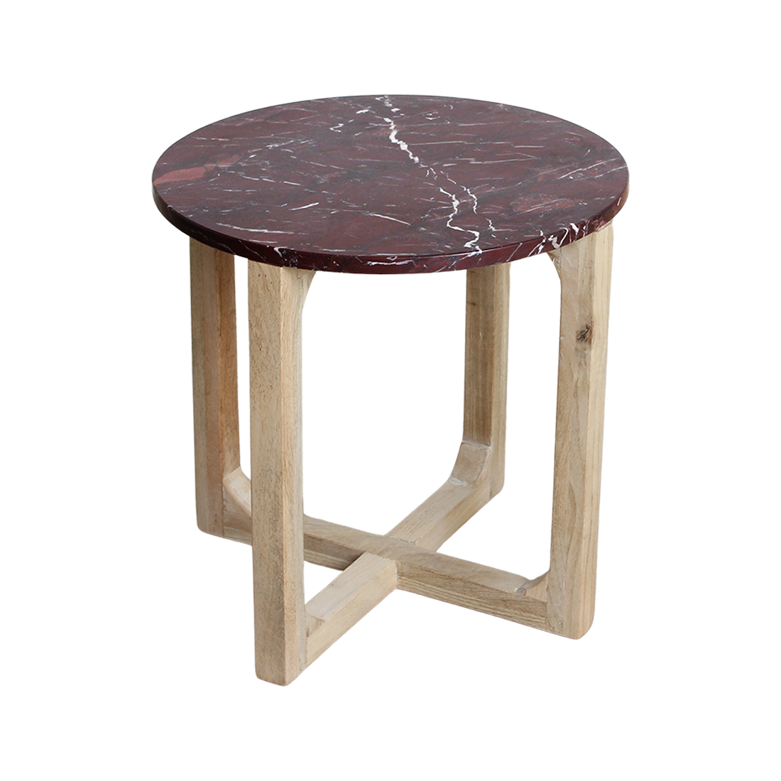 Marmor sidebord Cherry - 50x50x50 cm
