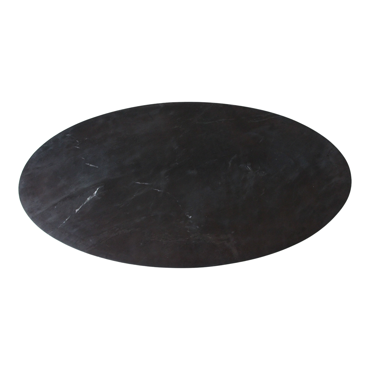 Ovalt sofabord i marmor - Sort - 120 x 60 x 38 cm