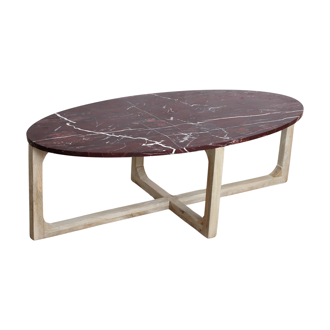 Marmor sofabord Kirsebær - 120x60x38 cm