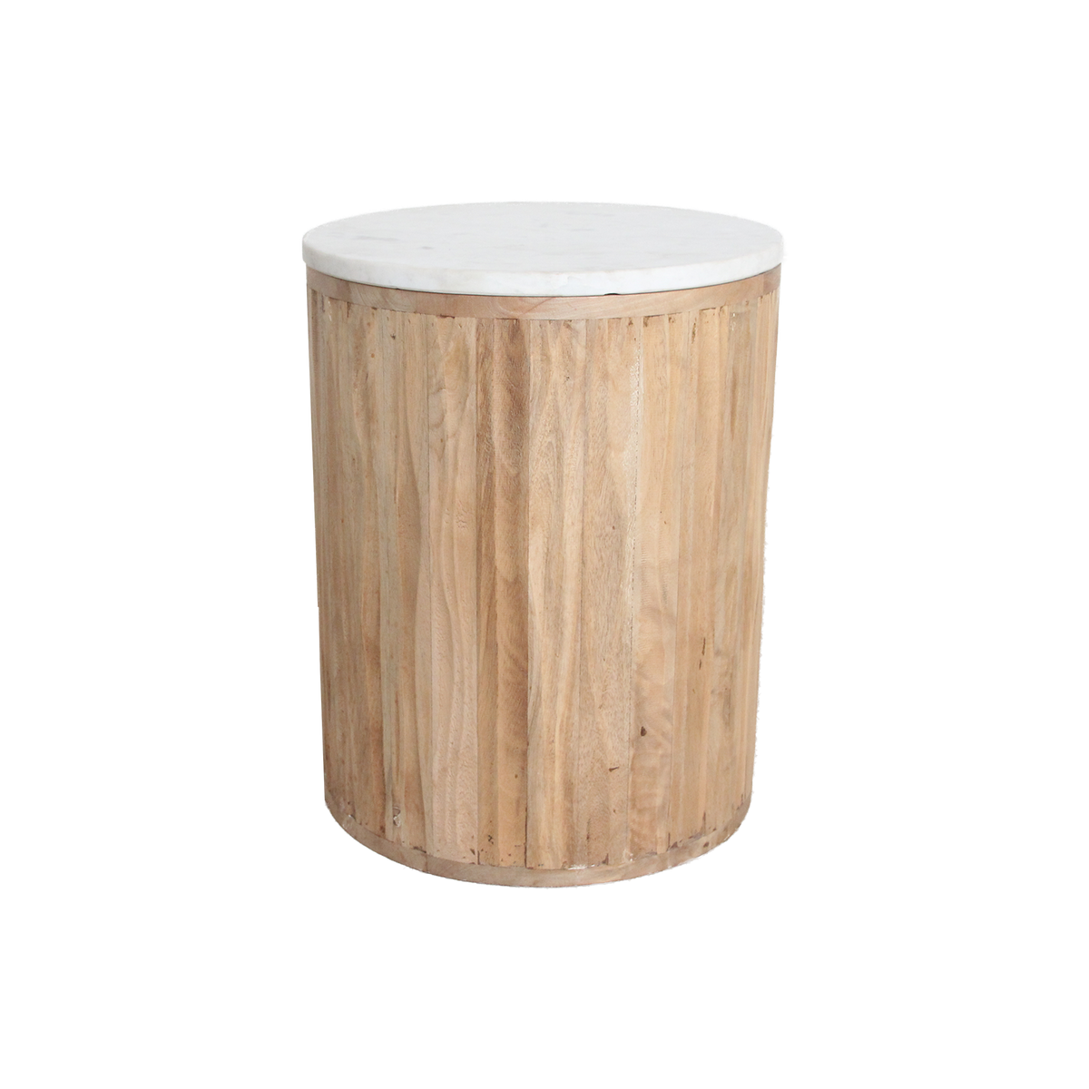 Malakka marmor sidebord - hvid