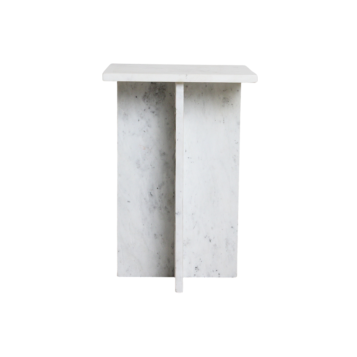 Beijing hvidt marmorsidebord - 35x35x50 cm