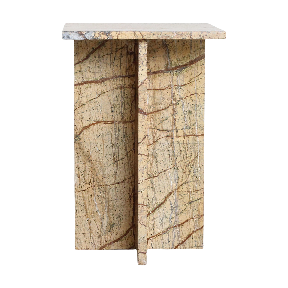 Seoel "Bizar" marmor sidebord - 35x35x50 cm