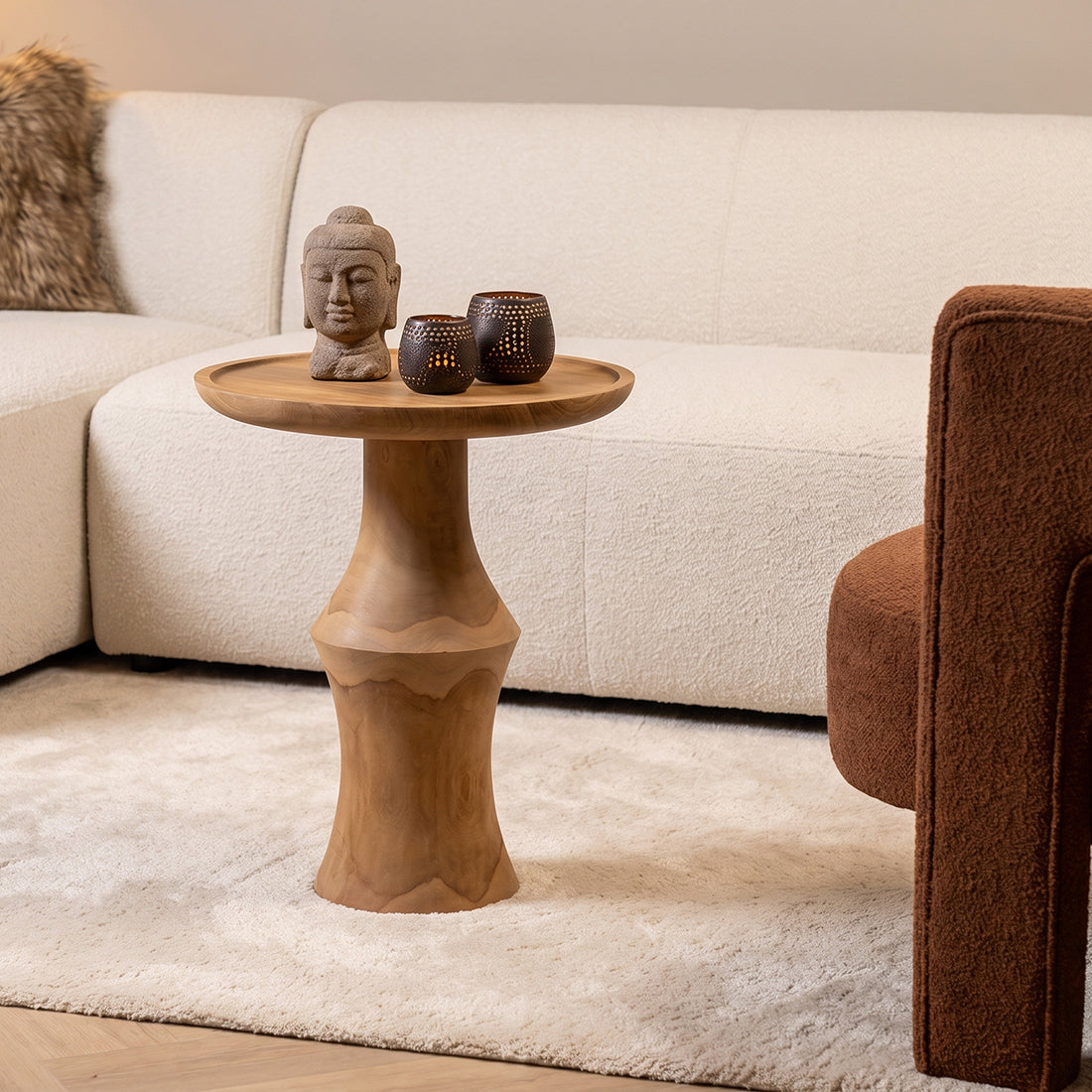 Nero sidebord i teaktræ Dawn - naturlig teak