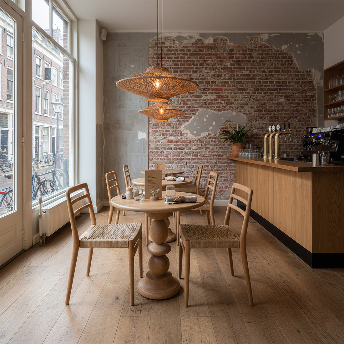 Bistro-havebord i teaktræ - Ø 69 cm