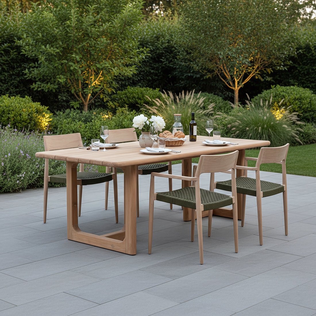 Primavera havebord i teak - 200 cm