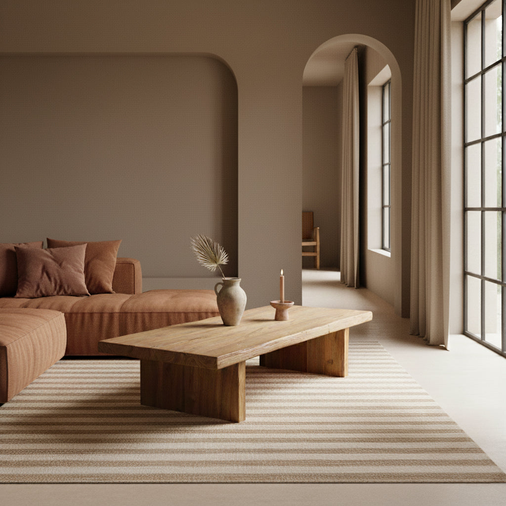 Sofabord i teaktræ - 140x60x30 cm