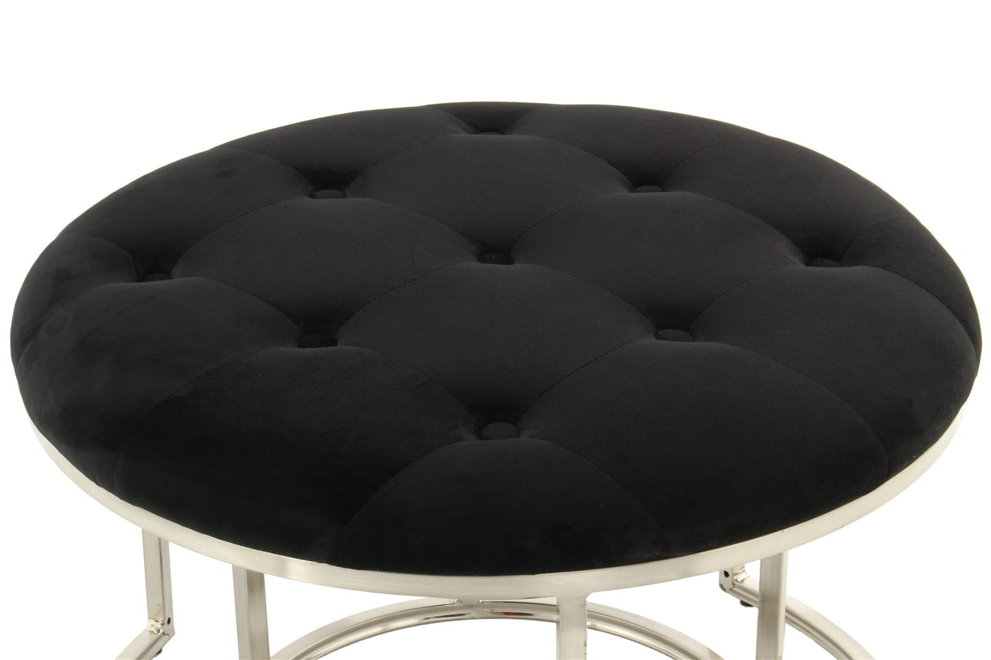 Puf Becky 800 2 stk - Sort / Sølv - Nordic Unique