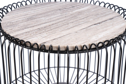 Sidebord Malibu 100 – Brun / Sort / Guld - Nordic Unique