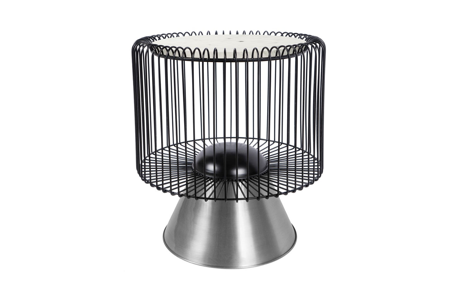 Sofabord Malibu 100 – Hvid / Sort / Sølv - Nordic Unique