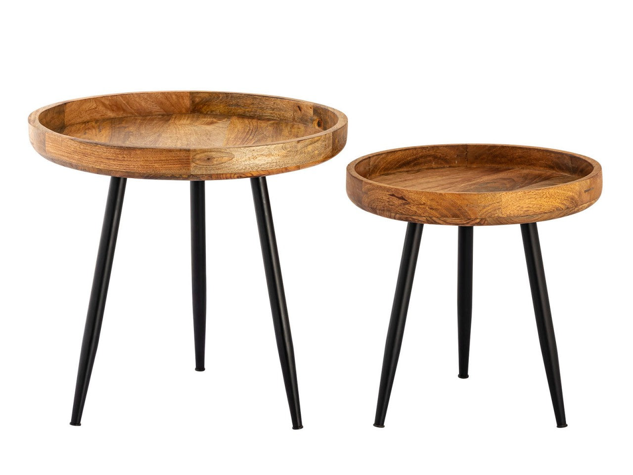 Sidebord i træ rundt Ø50xH48cm 2. sortering