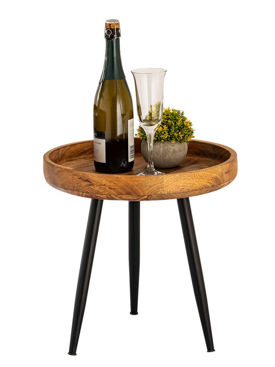 Sidebord i træ rundt Ø40xH40cm 2. sortering