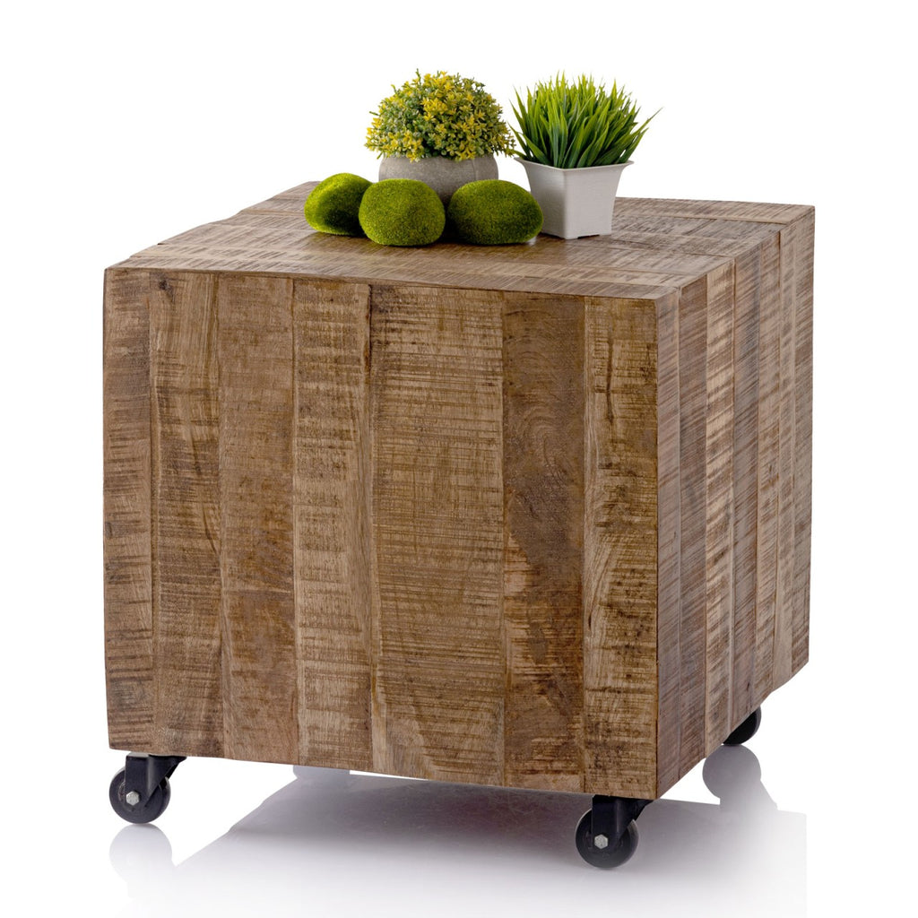 Sofabord kvadratisk 45x45x45cm i mangotræ