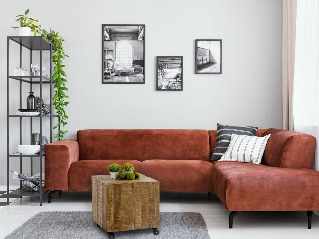 Sofabord kvadratisk 45x45x45cm i mangotræ