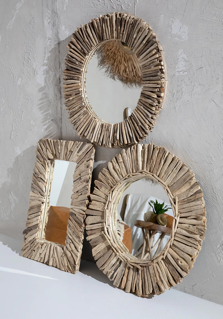 Drivtømmer Halo Spejl - Naturlig - M