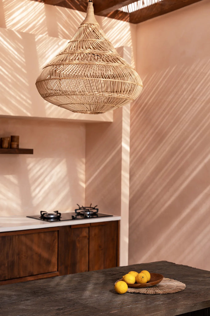 Halskæden Lampe Vedhæng - Naturlig - XL