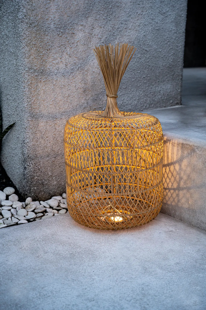 Dumpling Gulvlampe - Lampe Vedhæng - Naturlig - L