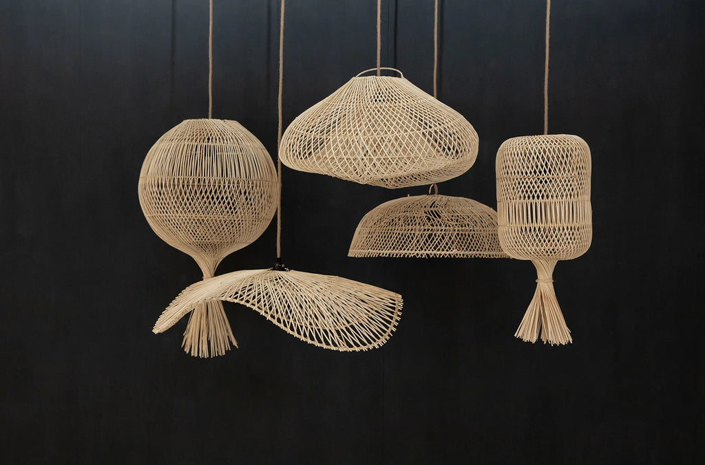Dumpling Gulvlampe - Lampe Vedhæng - Naturlig - L