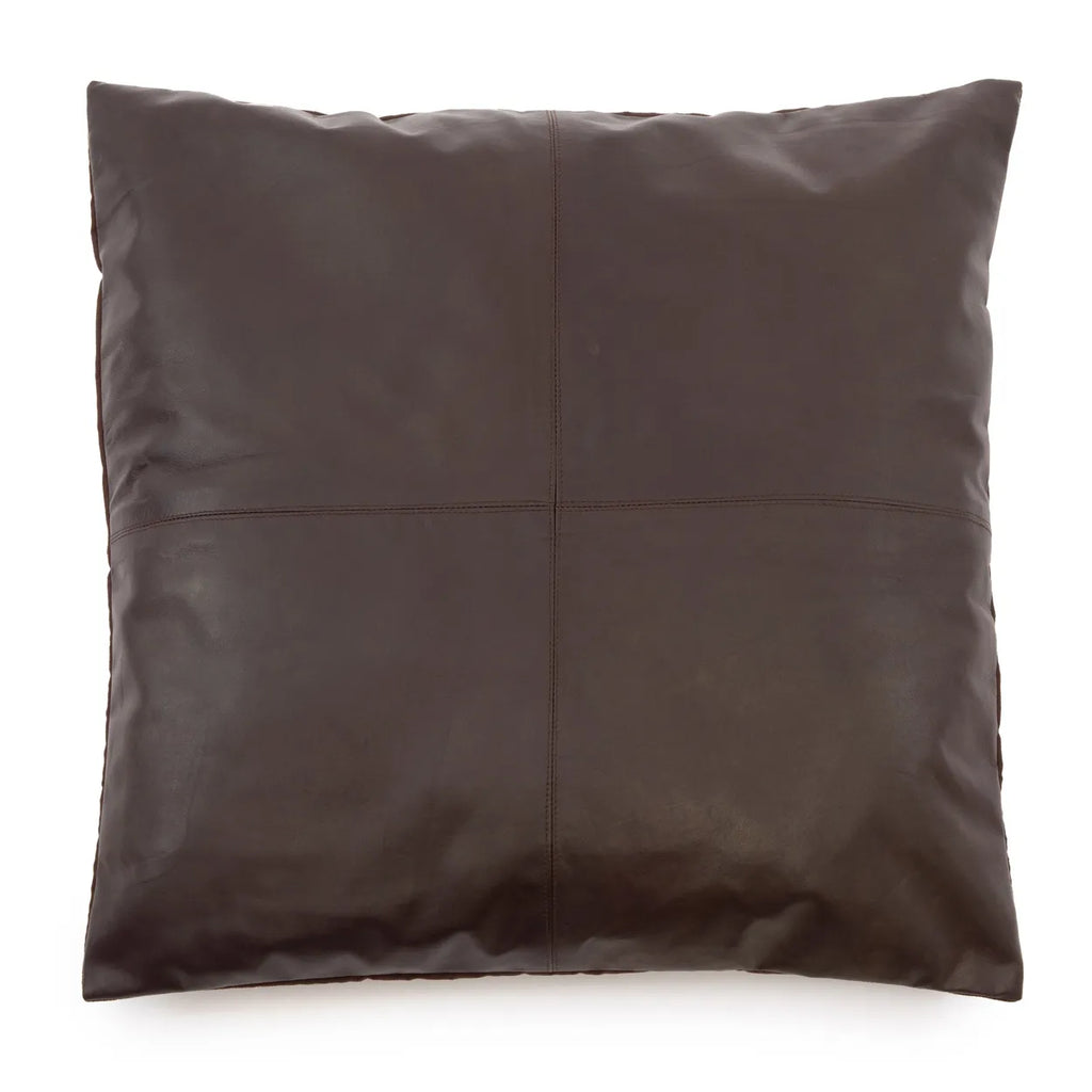Kuben læderpudebetræk - Choco - 60x60cm