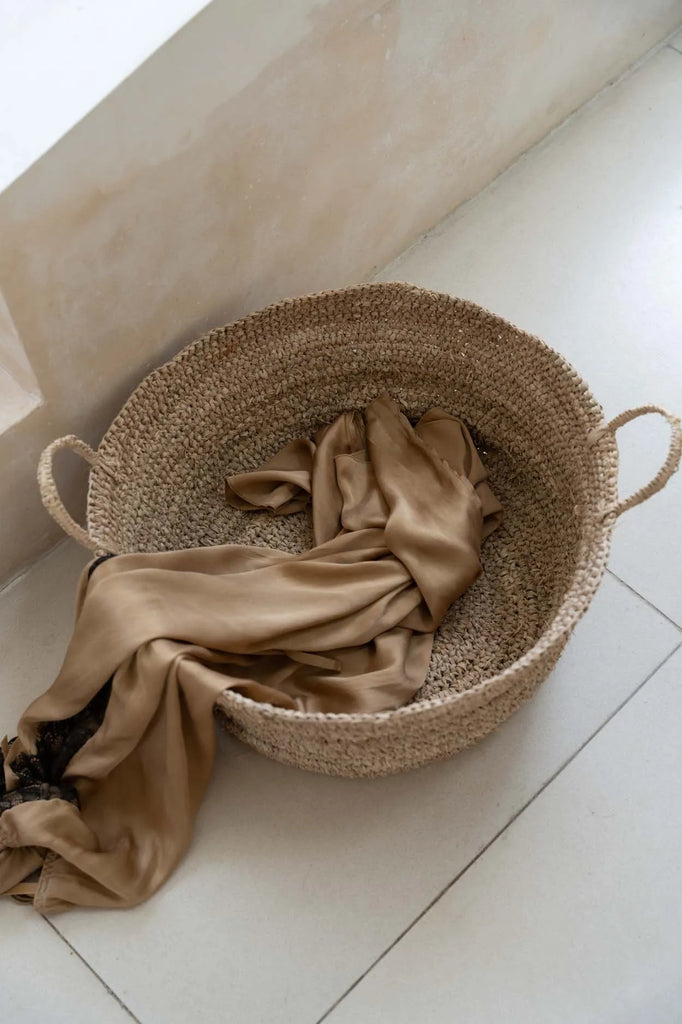 Raffia Kurvebakker - Naturlig - L