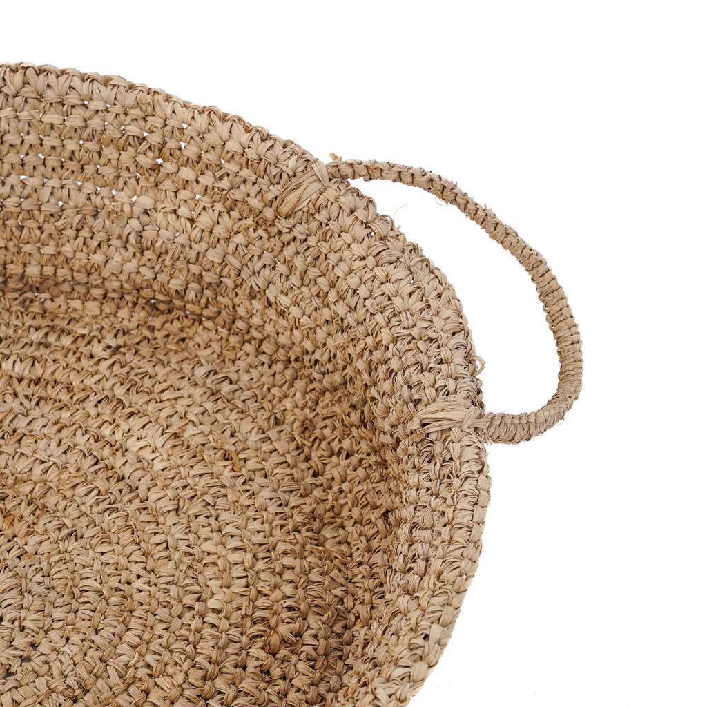 Raffia Kurvebakker - Naturlig - L